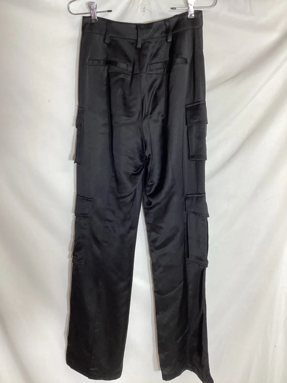 Favorite Daughter Satin Cargo Pants Black Size 2 - Picture 11 of 14